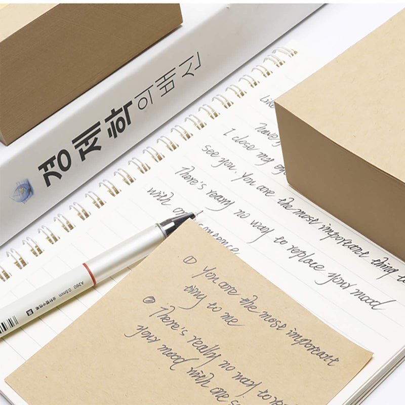 VANRA Note Cube 4 x 4 Inch (Not Sticky) Memo Cube Refill (No Holder) Tear-Off Pages (Not Loose) Blank Scratch Pads, 400-Sheets/Cube (Kraft Brown) - Image 4